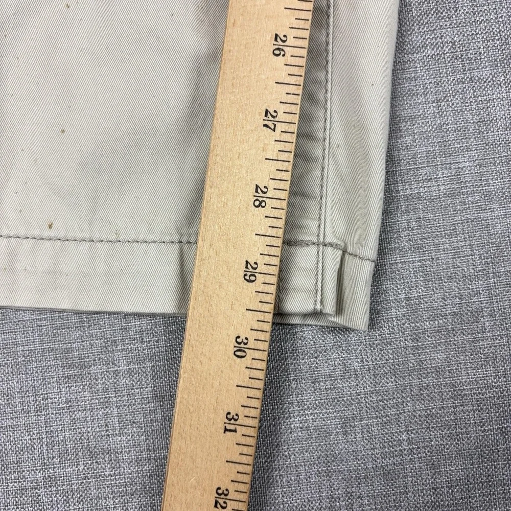 Tommy Bahama Pants Mens 38x30 Beige Chino Relaxed Fit Flat Front Marlin Logo